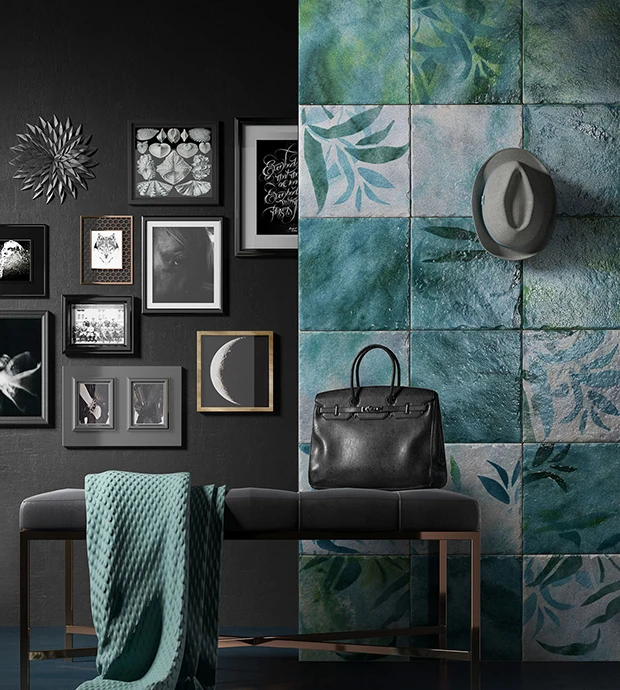 Rivestimento in gres e ceramica mosaico decorativo effetto artistico